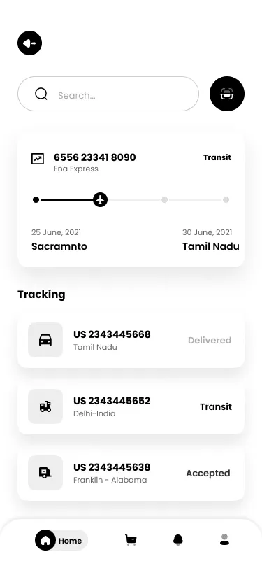 Shopify based Ecommerce app order tracking